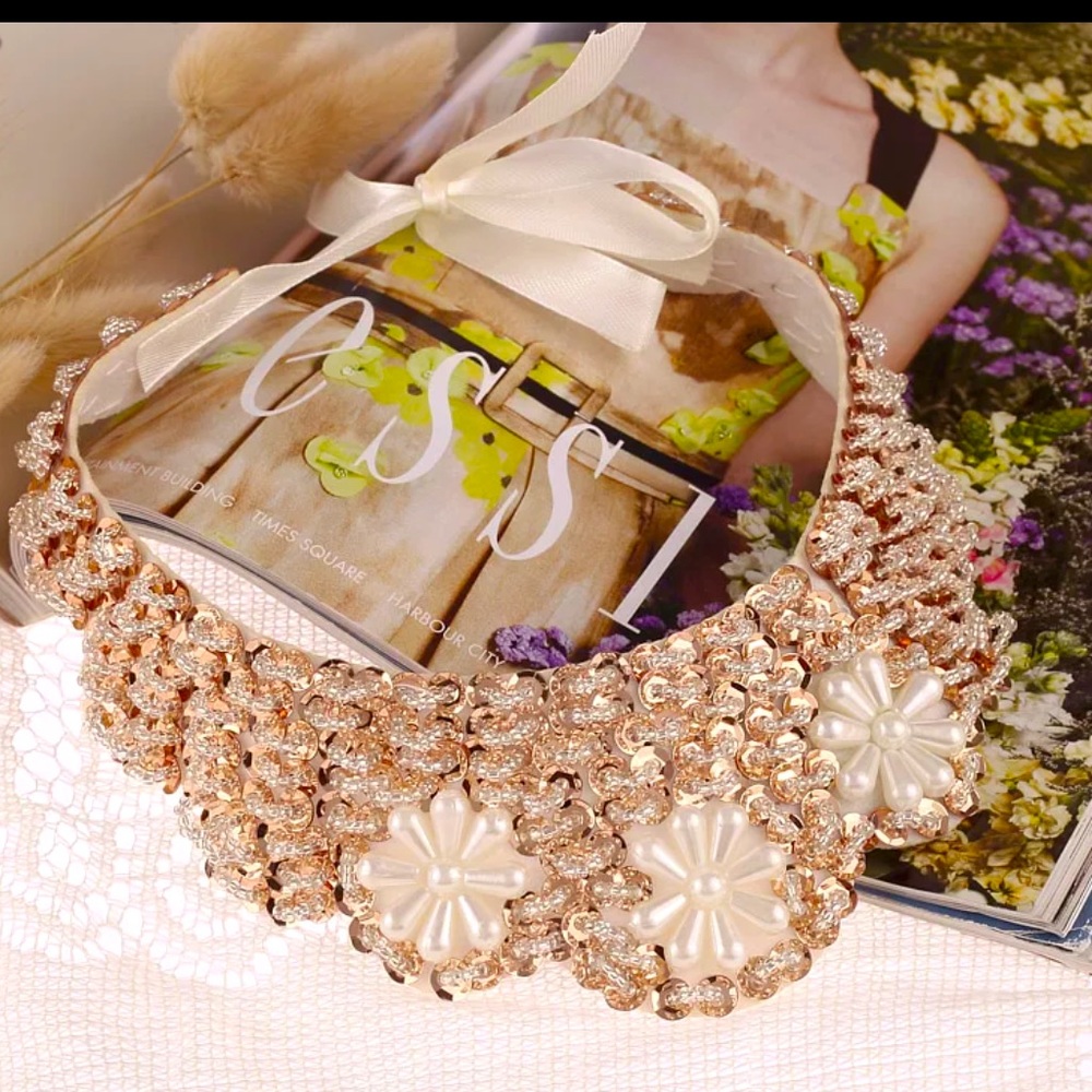 New Ribbon Collar Choker Statement Necklace